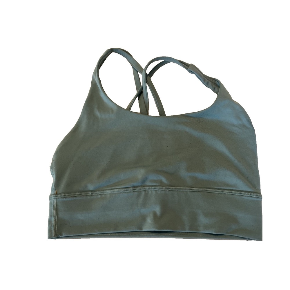 Lululemon Green Energy Bra Strappy Green Top Small Gym Yoga